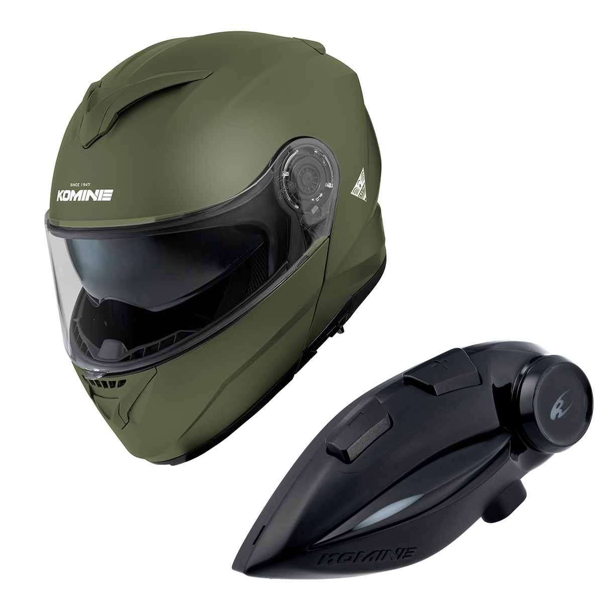 HK-171 FL システムヘルメット+KK-902 モーターサイクルインターカム M