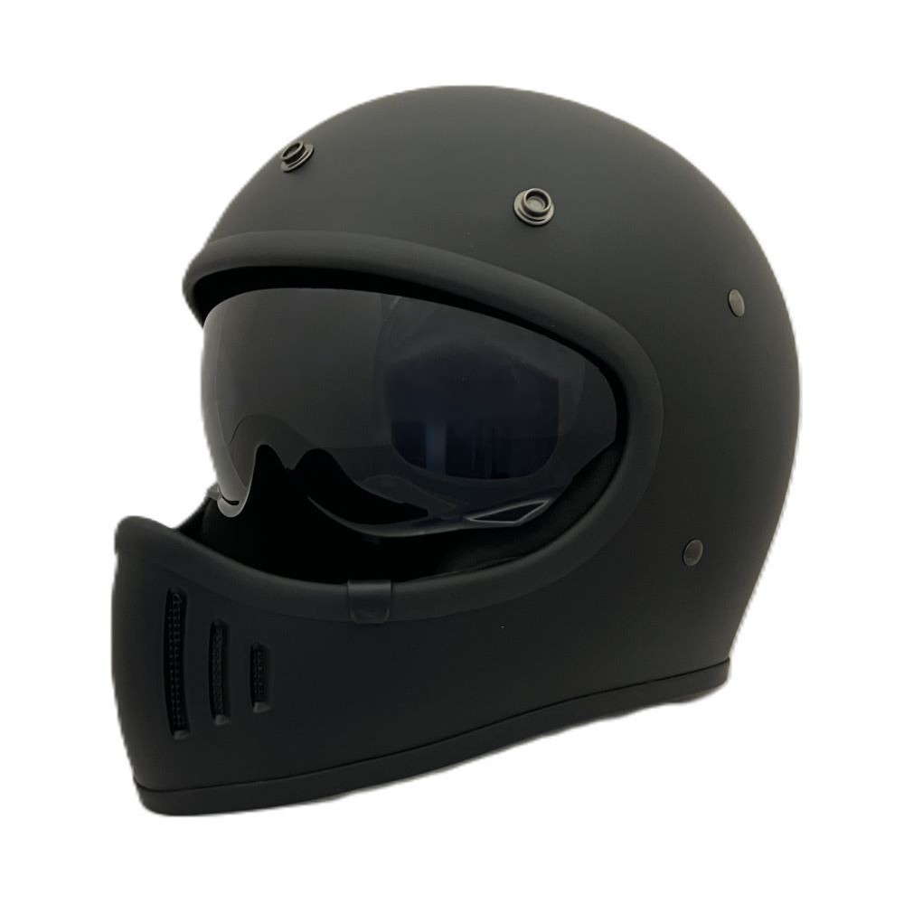 SUNUP バイク用 ヘルメット フルフェイス マットブラック SM-001 PILOT フルフェイスヘルメット フラットブラック L - バイク