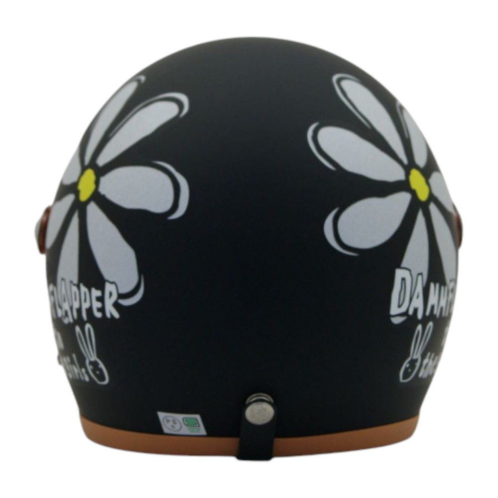 SL-001 FLOWER ジェットヘルメット マットブラック - バイク