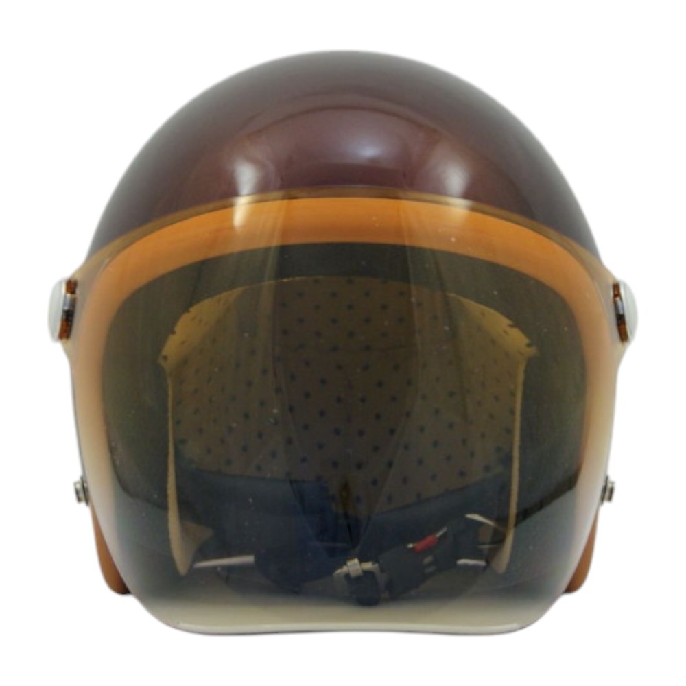 SL-001 FLOWER ジェットヘルメット マルーン - バイク