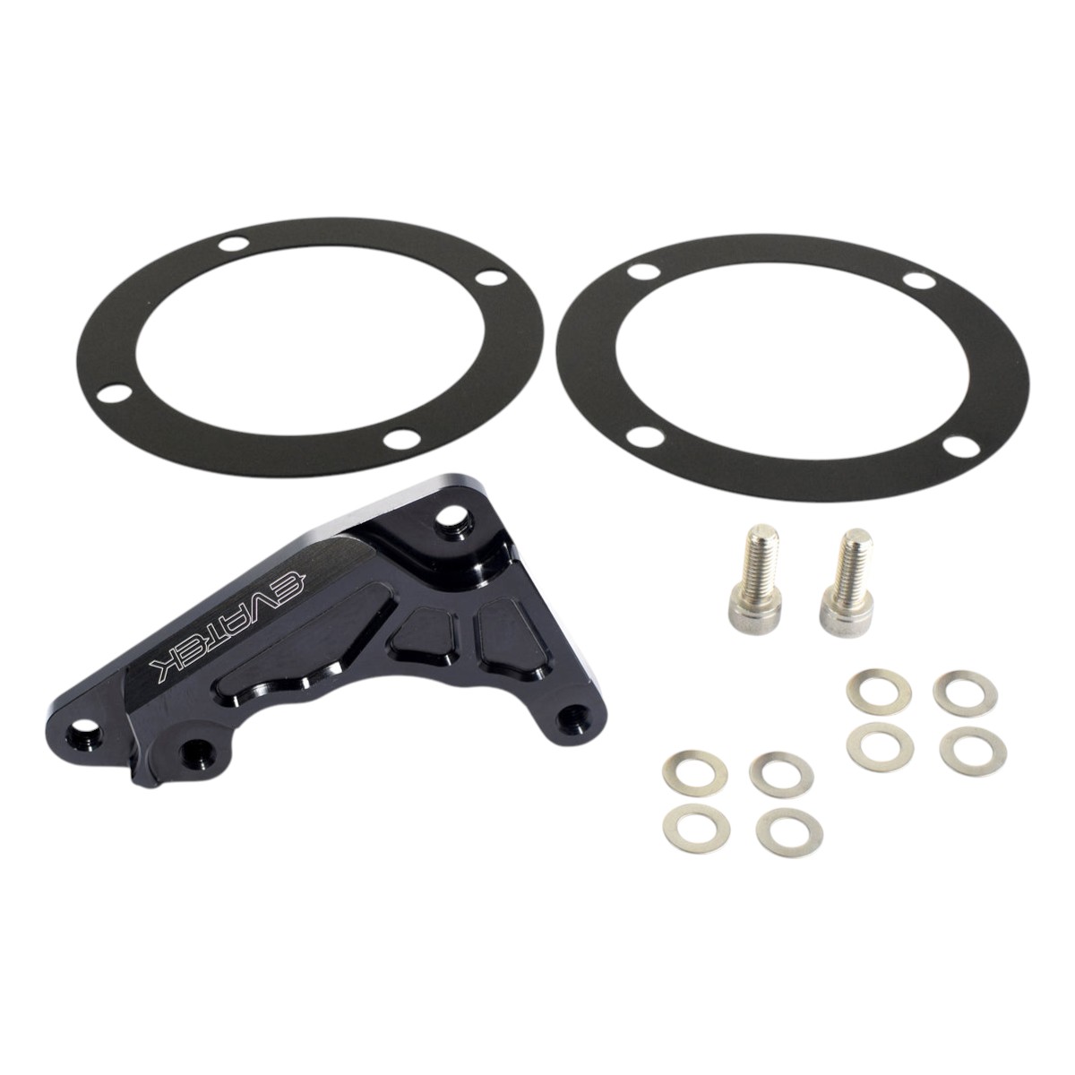 ハンターカブ125 エバテック260mm フロントディスク黒、キャリパーサポート キャストホイール用 ブレンボ2Pサポート フロント260mmディスク