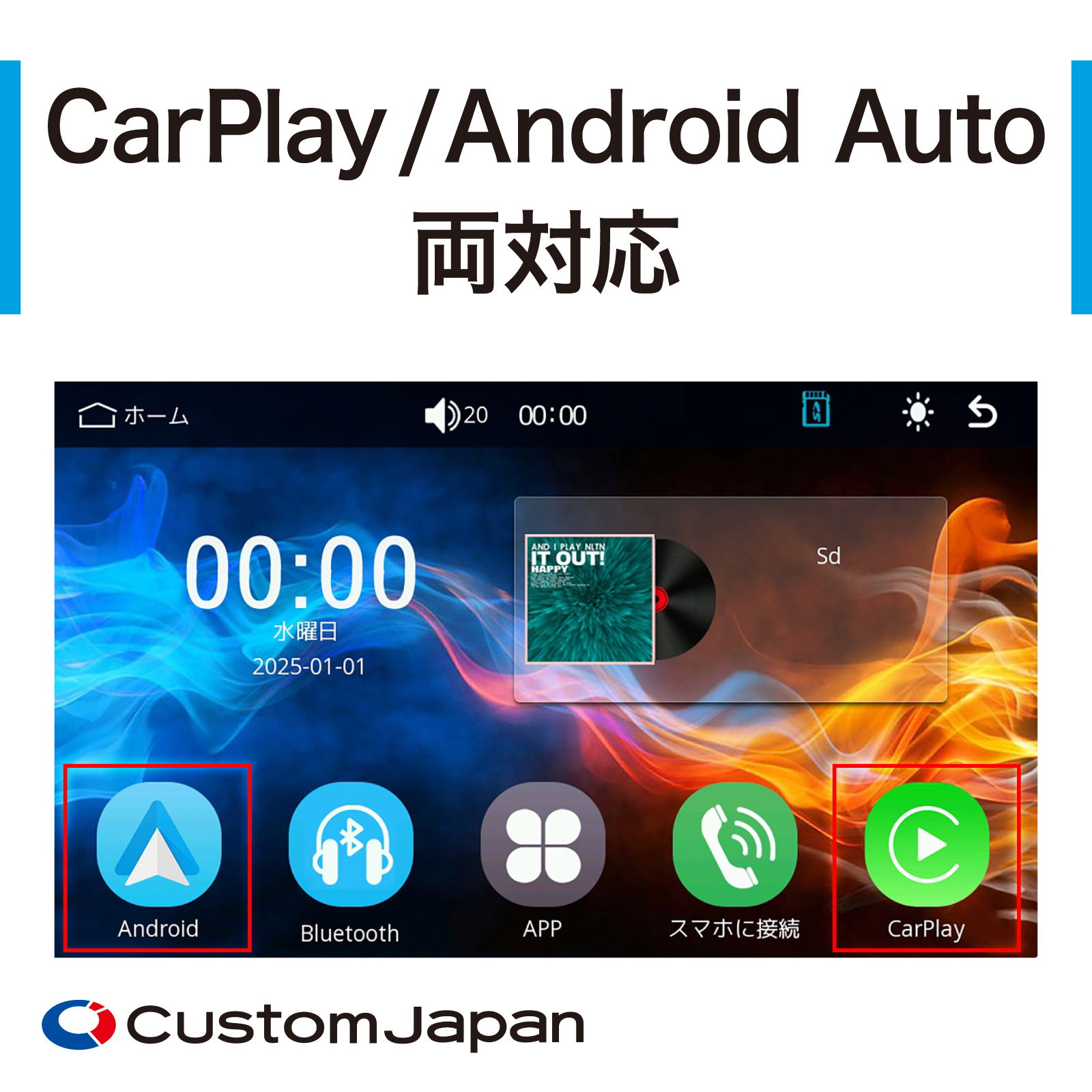 スマートモニター スマートライドダッシューボード SRD5 Slim (5インチ ツーリングに最適！CarPlay・Android Auto対応スマートライド