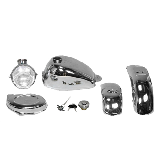 ca0224 モンキー用 5Lタイプ メッキタンク メッキ外装5点セット - バイク