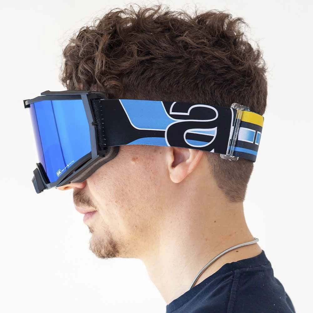 8K トップ ユーロフィット ゴーグル ブルーシングルレンズ ブラック