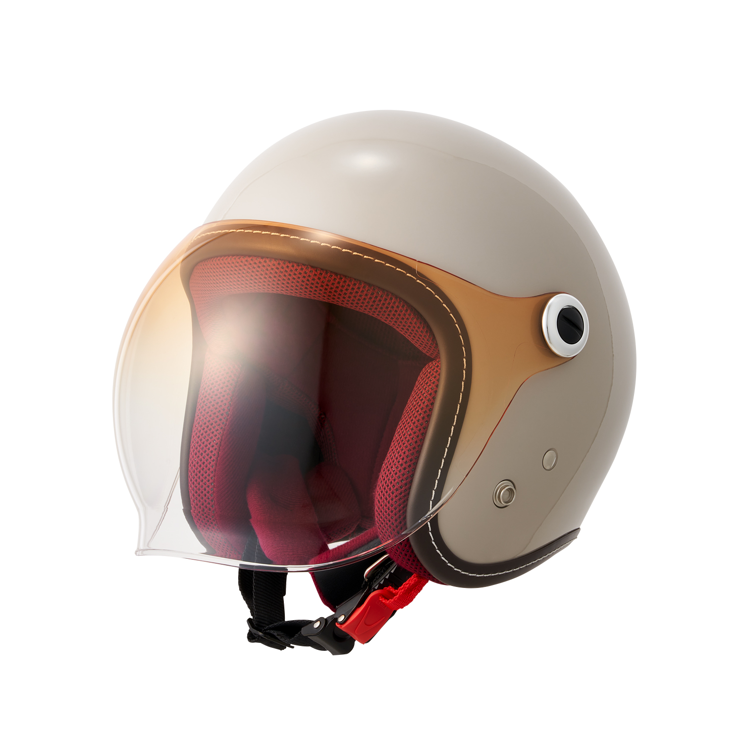 ジェットヘルメット MCJ7 BUBBLE RIDER WOMEN グレージュ L - バイク