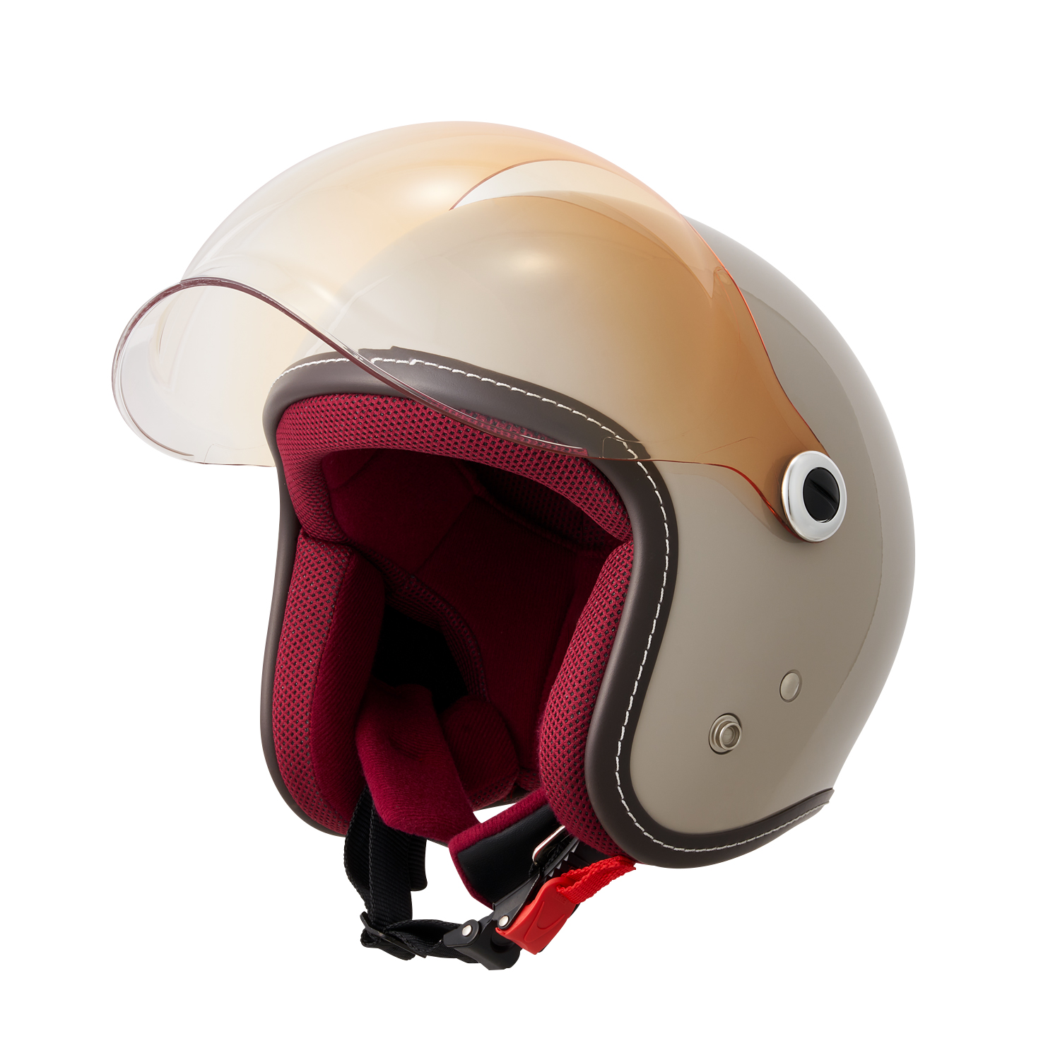 ジェットヘルメット MCJ7 BUBBLE RIDER WOMEN グレージュ L - バイク