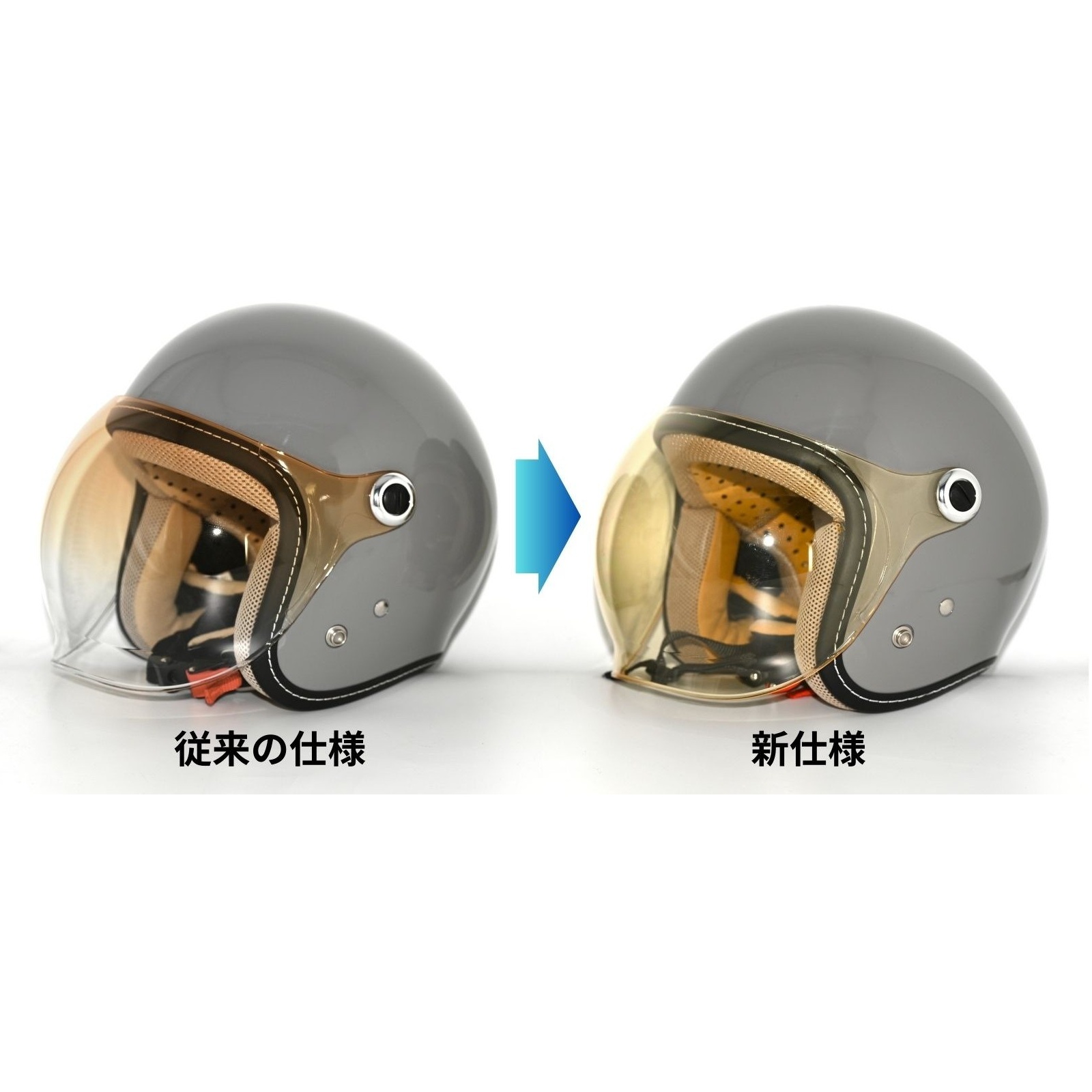 ジェットヘルメット MCJ7 BUBBLE RIDER WOMEN グレージュ L - バイク