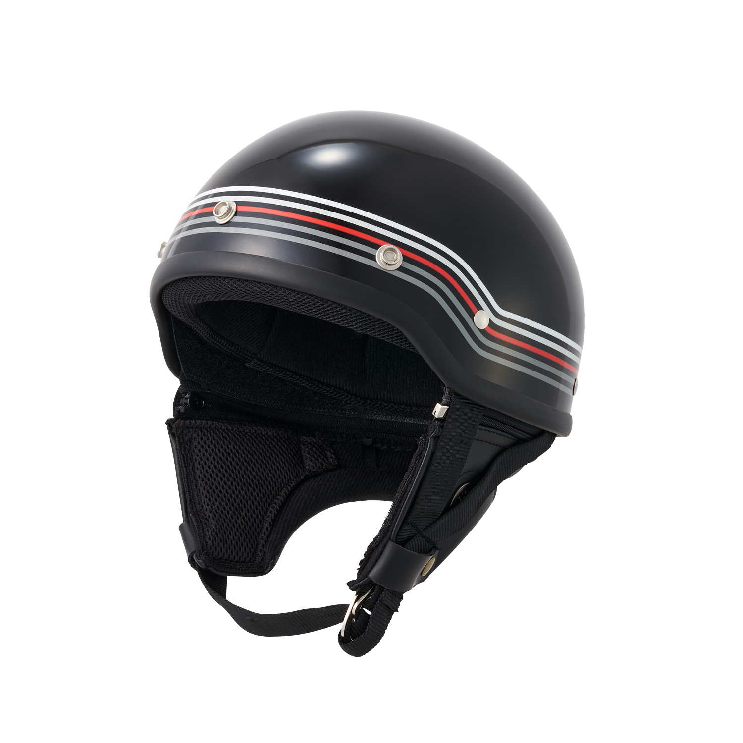 ハーフヘルメット MCH5 MZ-HALF ストライプ ブラック - バイク