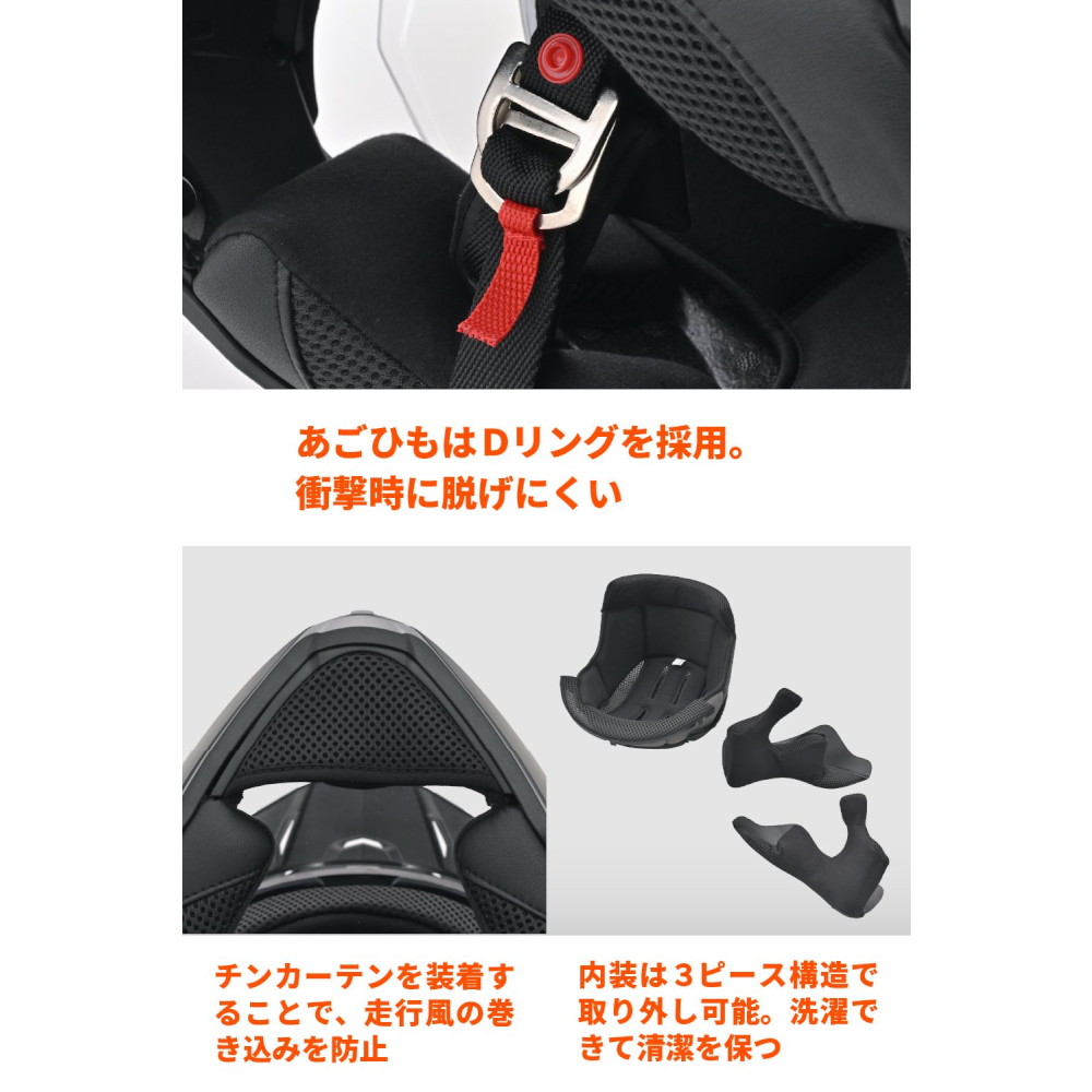 DN-005WX オフロードヘルメット マットブラック M - バイク