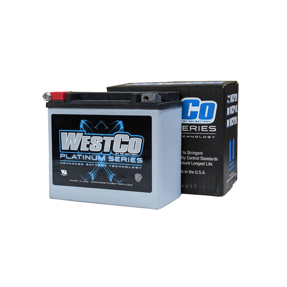 WESTCO PLATINUM AGMバッテリー W9024 ハーレー用 ウエスコ□AGMバッテリー WCP20L【97-03年 XL、97年以降 ダイナ