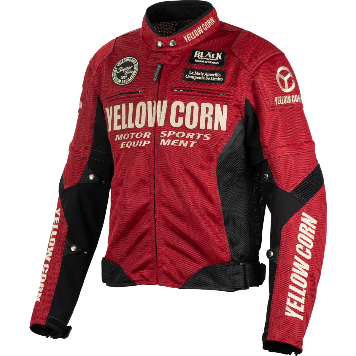 Yellow Corn メッシュレザーバイカージャケット 脱着インナー付 Yellow Corn メッシュレザーバイカージャケット 脱着インナー付 - メルカリ