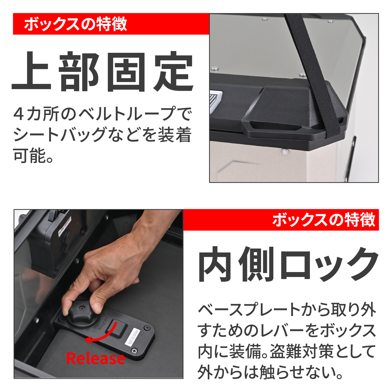 a様売約済 リアボックス モノロック 39L MTN39A シルバー - バイク