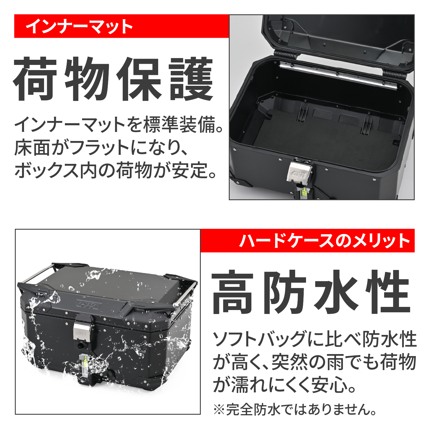 リアボックス モノキー 58L スマートセキュリティロック対応 OBKEV58B