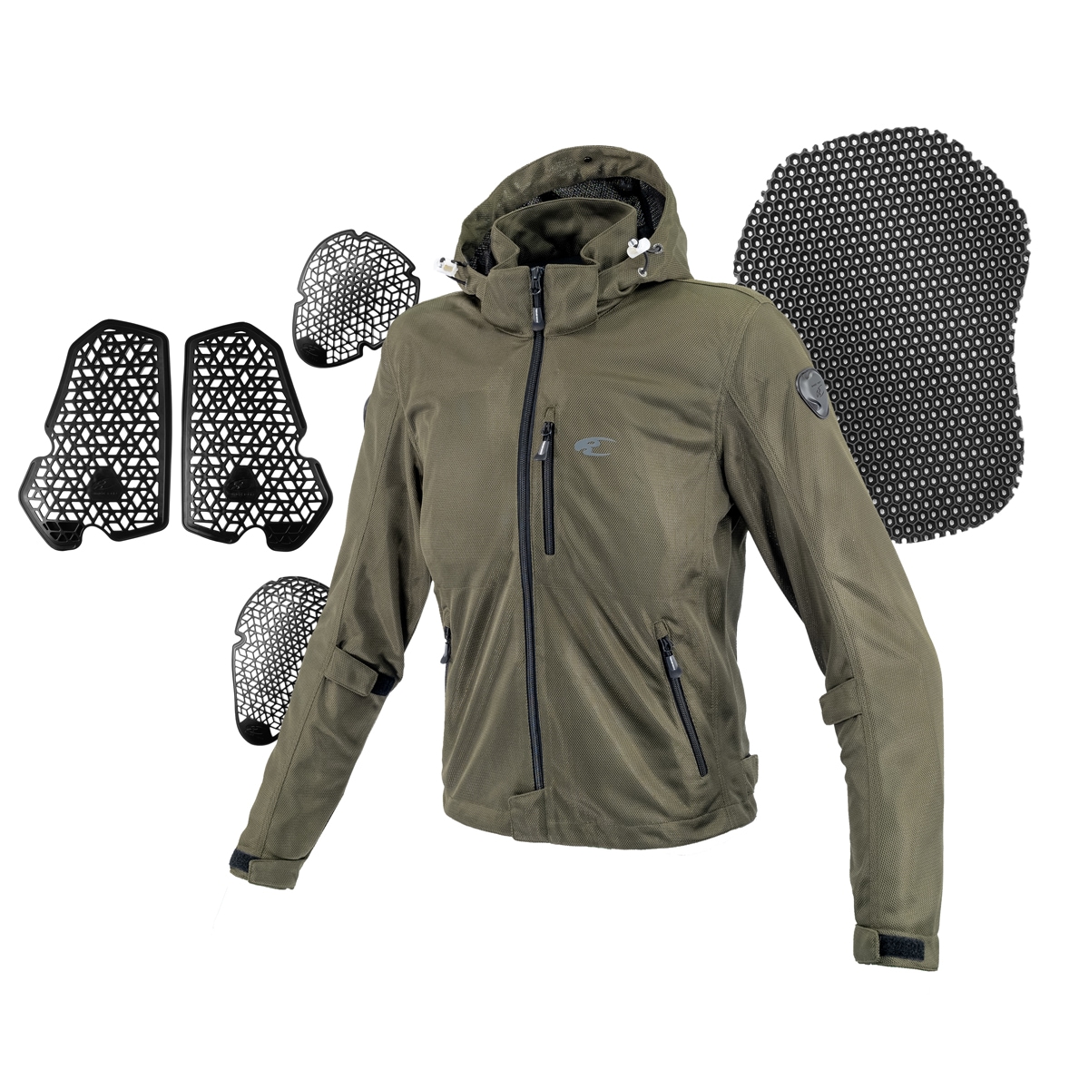 JK-176 エニグマライト メッシュパーカ コミネブラック M - バイク