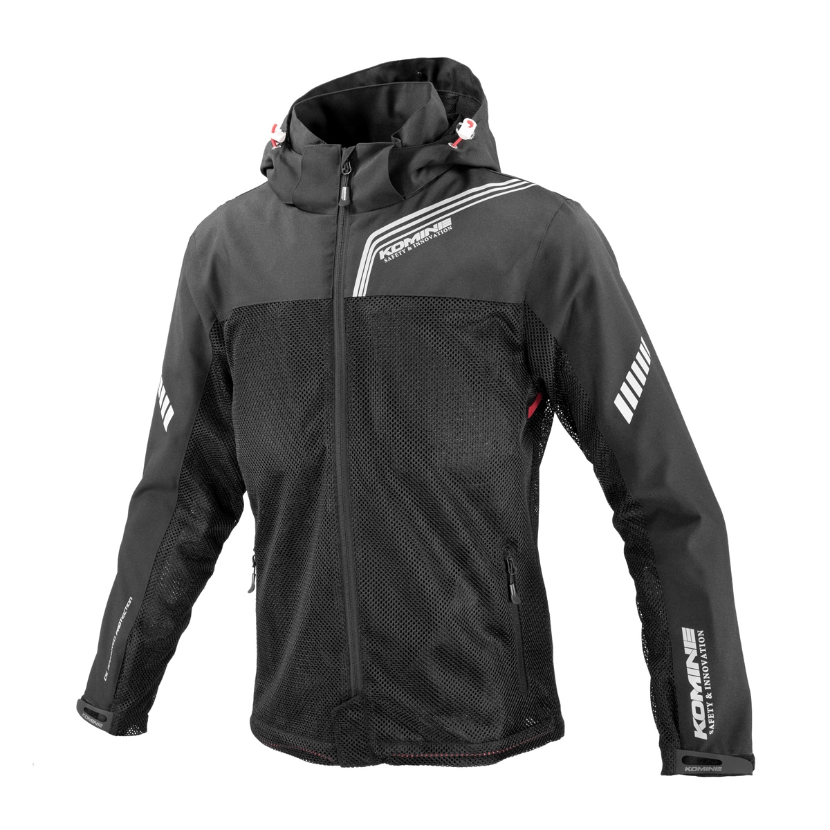 JK-179 エニグマライト ハーフメッシュパーカ ブラック 5XLB - バイク