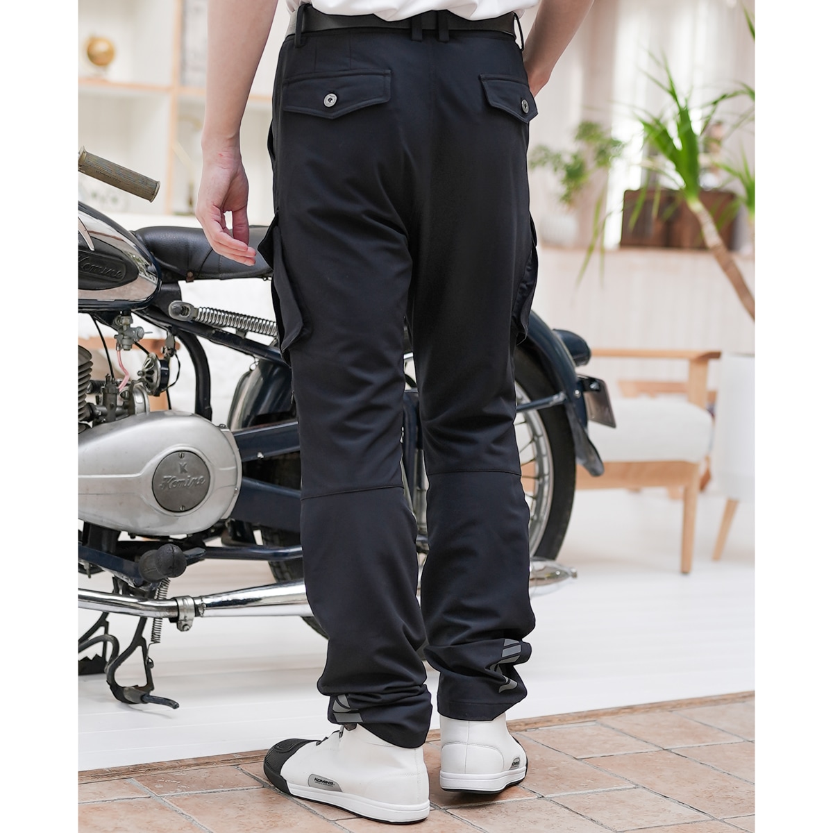 PK-758 エニグマライト クールドライカーゴパンツ ブラック M - バイク