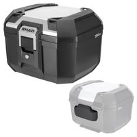 セット品】SH47 トップケース ホワイト カーボン バックレスト セット