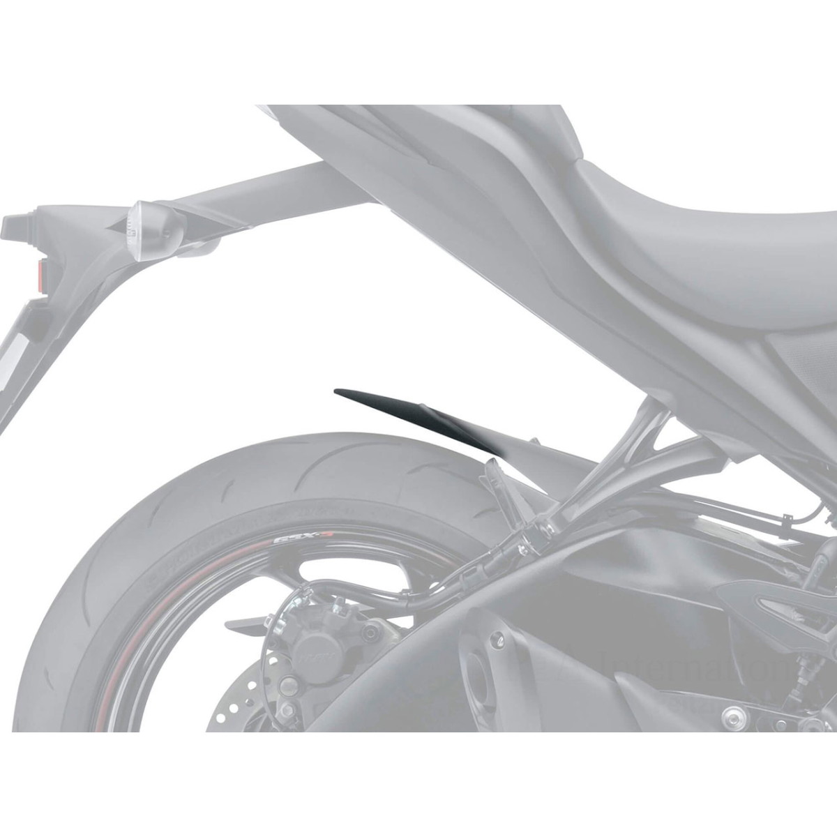 リアエクステンドフェンダー SUZUKI用 ブラック - バイク