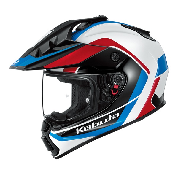 GEOSYS BLOCK ホワイト/ブルー/レッド S - バイク