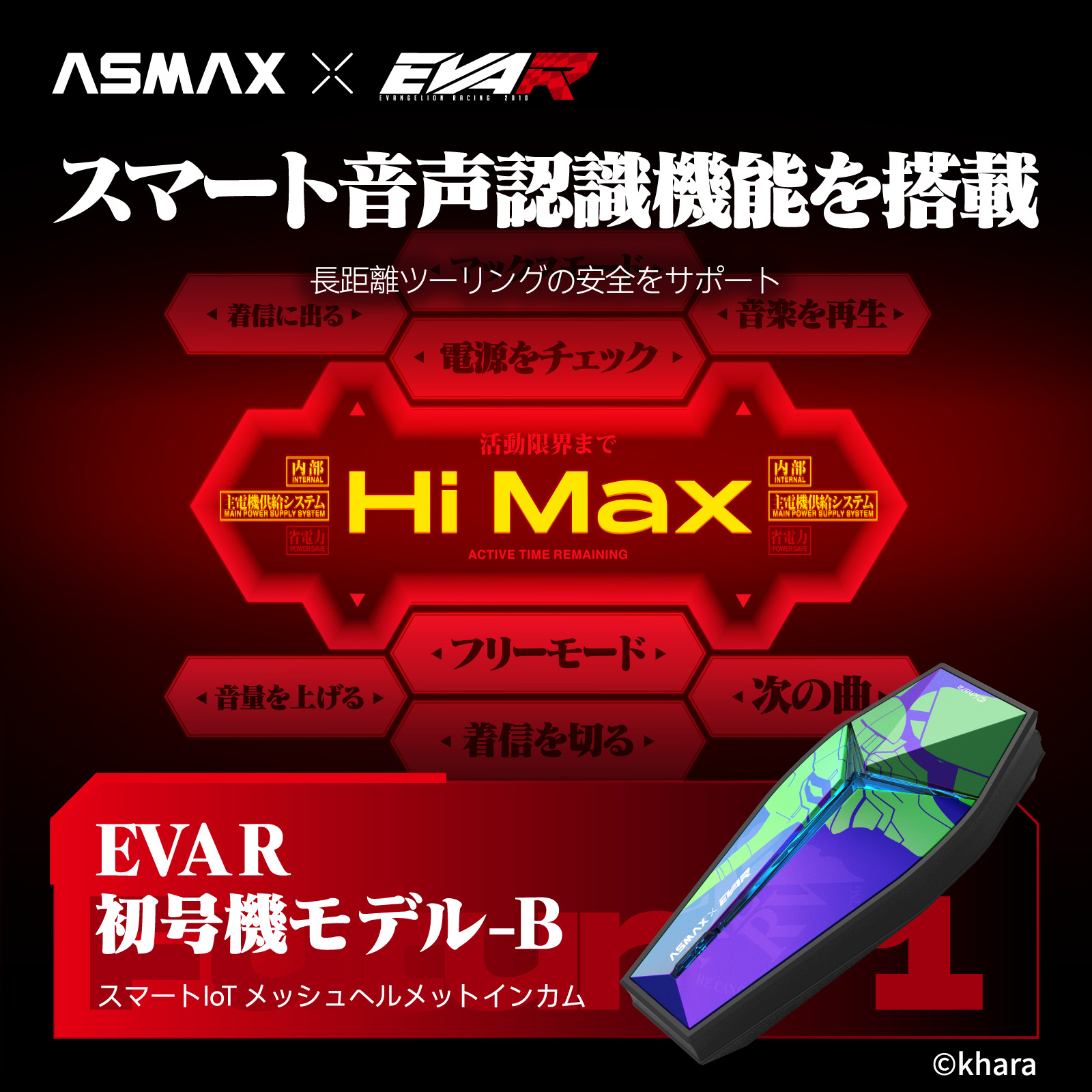 Future 1 インカム EVA R 初号機-A パープル - バイク