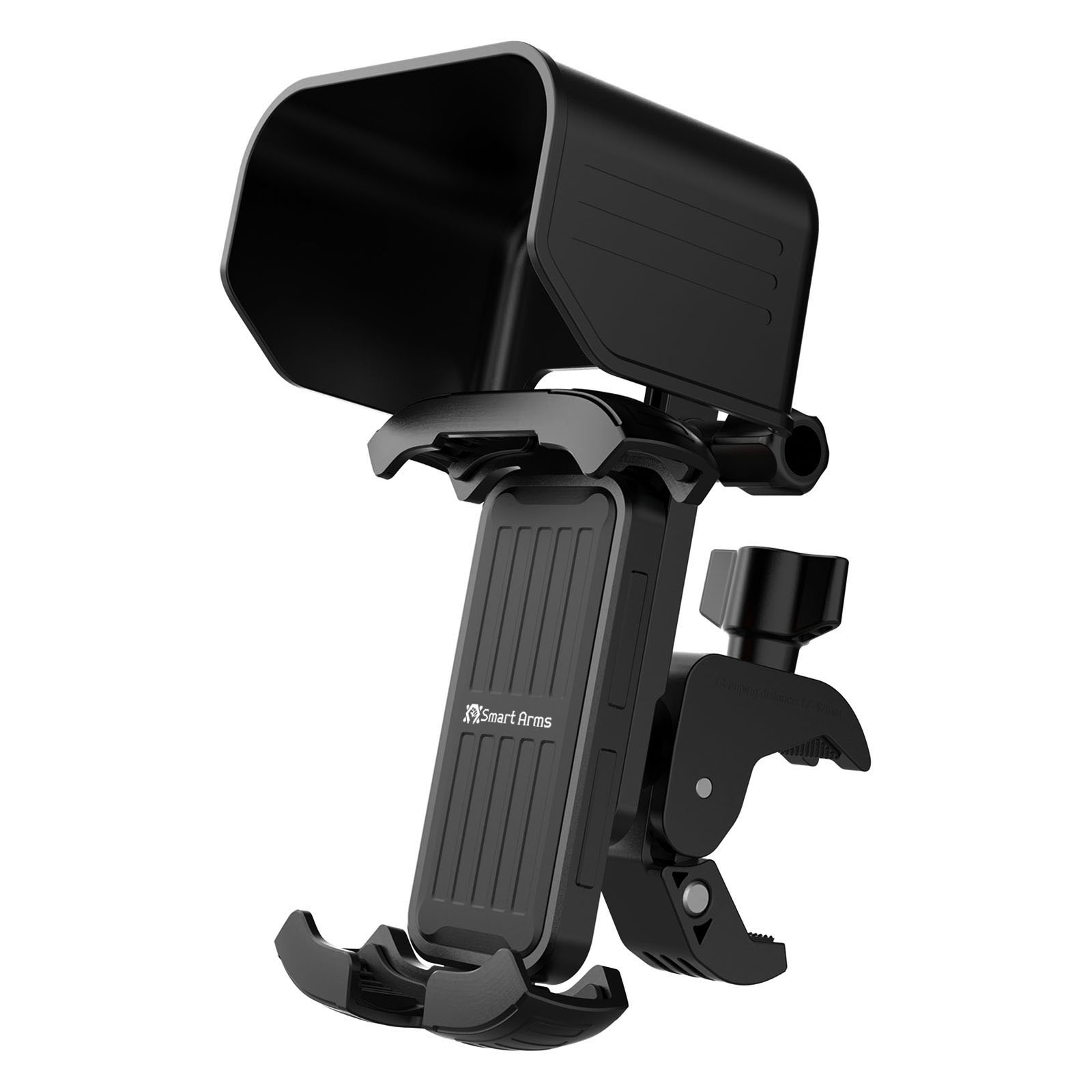 バイク用アーム式スマホホルダー サンバイザー付き - バイク