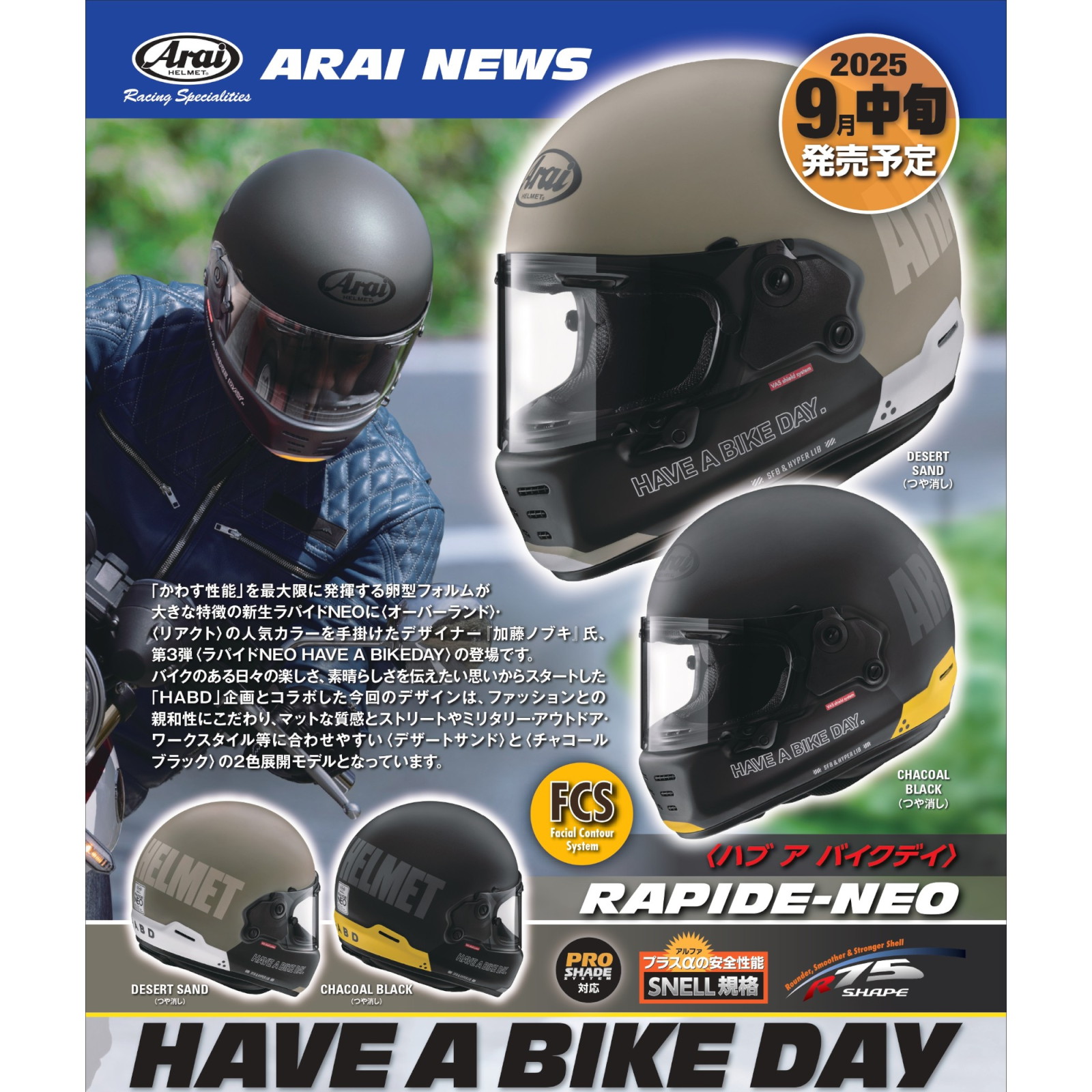 RAPIDE-NEO(ラパイド・ネオ) HAVE A BIKE DAY チャコールブラック 57