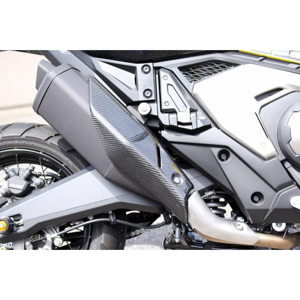 マフラーカバー ドライカーボン X-ADV(17〜25) 綾織り/艶あり - バイク