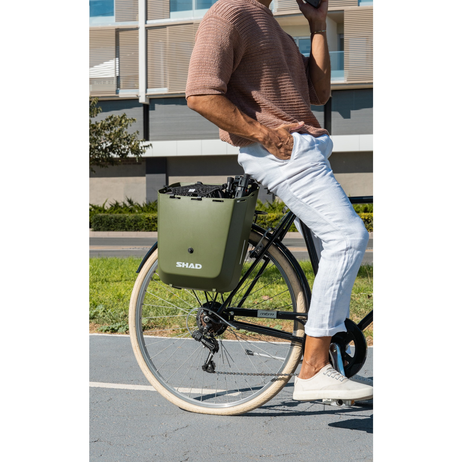 DAILY 自転車ボックス 20L ワンタッチ脱着式 アムステルダムグリーン