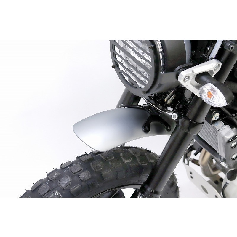 xsr155 xsr125 フロントフェンダーショート　ブラック　早い者勝ち アルミアップフェンダー シルバー XSR125 - バイク