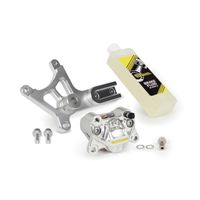アルミビレット2POTキャリパー ピッチ84mm/ピストンφ34 汎用 シルバー