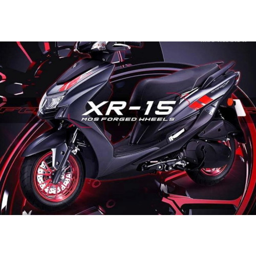 鍛造アルミホイール前後セット XR-15 シグナスX 4/5型 ブラック - バイク