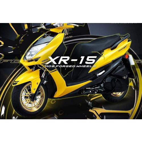 鍛造アルミホイール前後セット XR-15 シグナスX 4/5型 ブラック - バイク