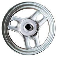 汎用 ホイールカバー前後セット 10インチ メッキ - バイク