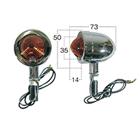 チョッパー型ウィンカー メッキ/オレンジ - バイク