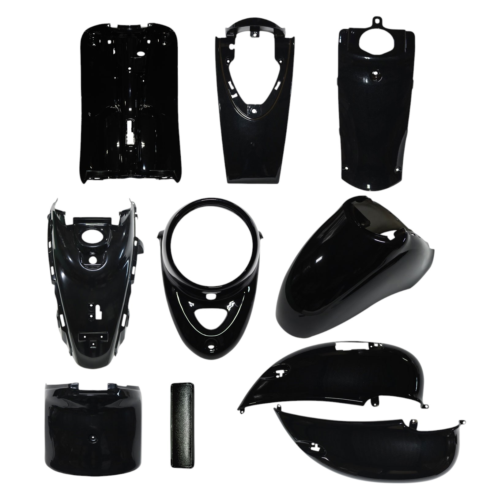 外装10点セット 2stビーノ(5AU) 1型 ブラック2(004B) - バイク