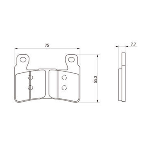 ハイパーシンタードパッド ブレーキパッド 72446 - バイク