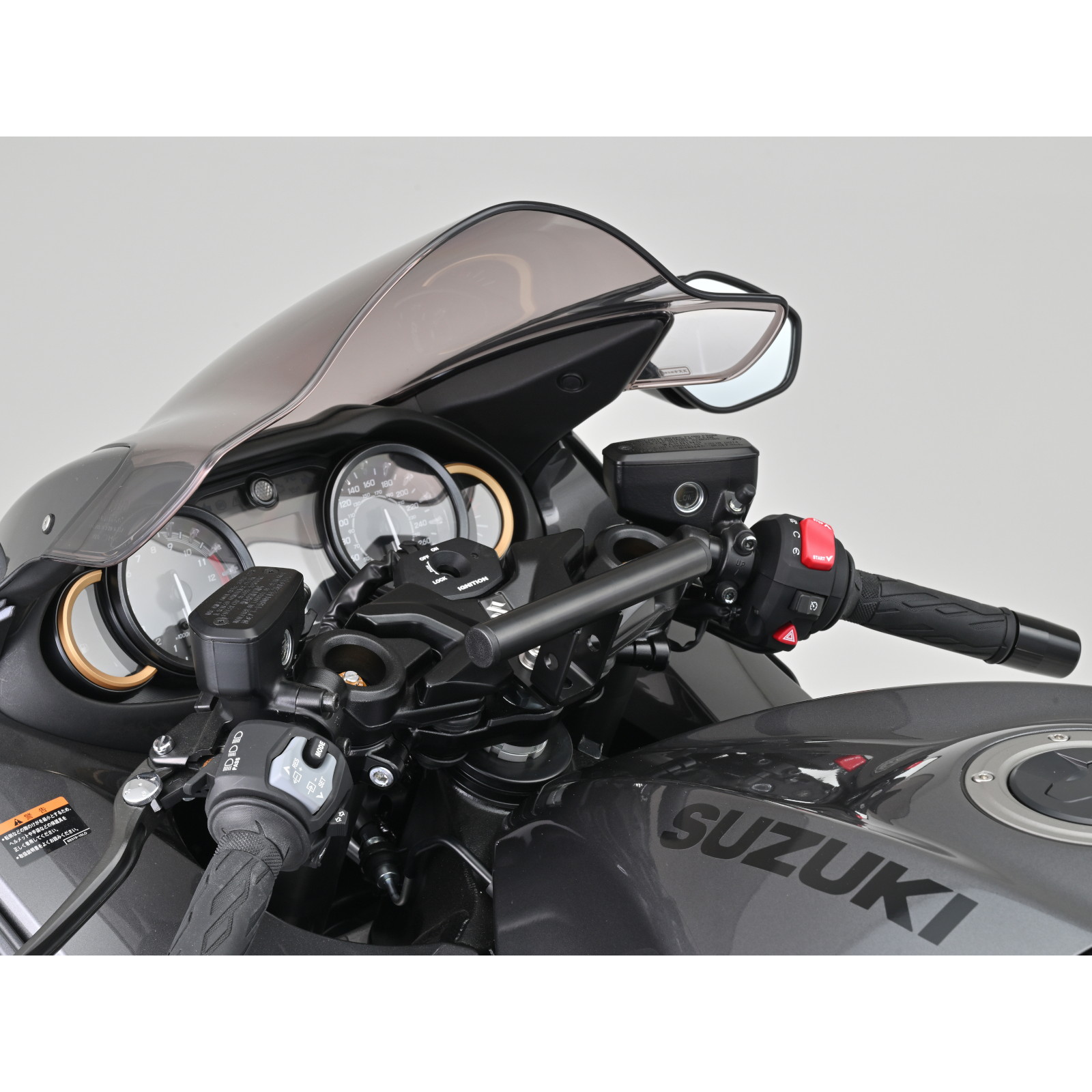 マルチバーホルダーステムクランプ ブラック - バイク