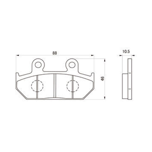 赤パッド ブレーキパッド 79783 - バイク