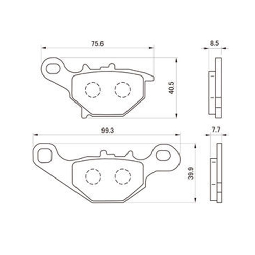 赤パッド ブレーキパッド 79831 - バイク