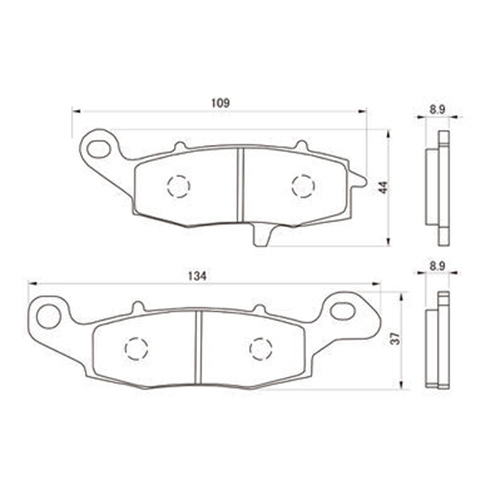 赤パッド ブレーキパッド 79843 - バイク
