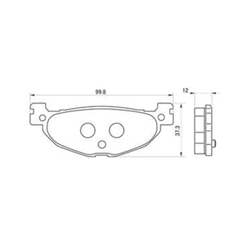 赤パッド ブレーキパッド 79851 - バイク