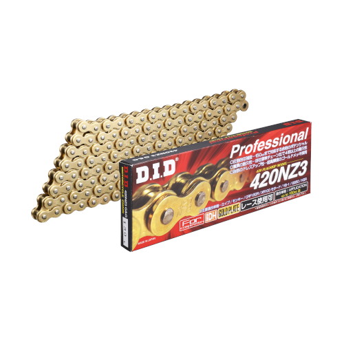 スーパーノンシールチェーン(強化) 420NZ3-120L RJ(クリップ) ゴールド