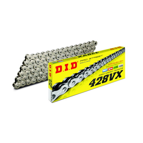 VXシリーズチェーン 428VX-120L ZJ(カシメ) シルバー - バイク