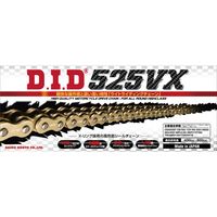 VXシリーズチェーン 525VX-110L ZJ(カシメ) ゴールド - バイク