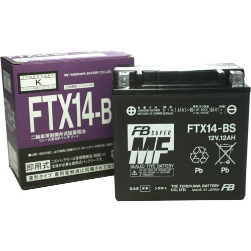 FTX14-BS (YTX14-BS 互換) - バイク