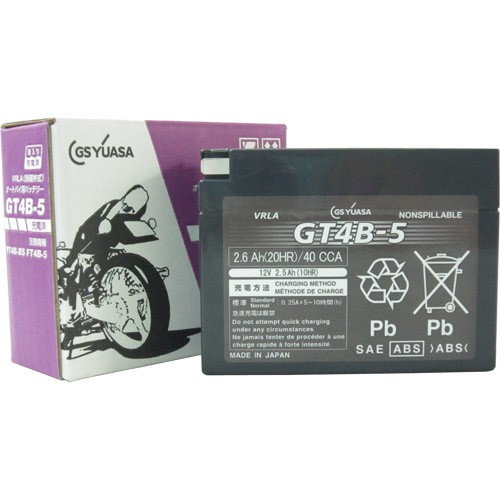GT4B-5(液入充電済) VRLA(制御弁式)バッテリー - バイク