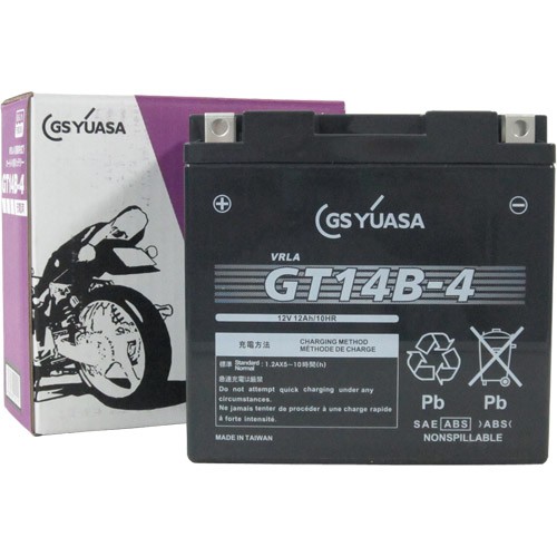 GT14B-4 VRLA(制御弁式)バッテリー - バイク
