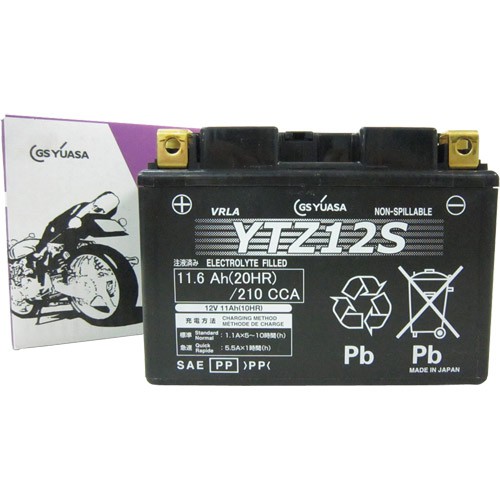 タツテツ　GSYUASA YTZ12S GSユアサ YTZ12S （シールド型） バイク用バッテリー