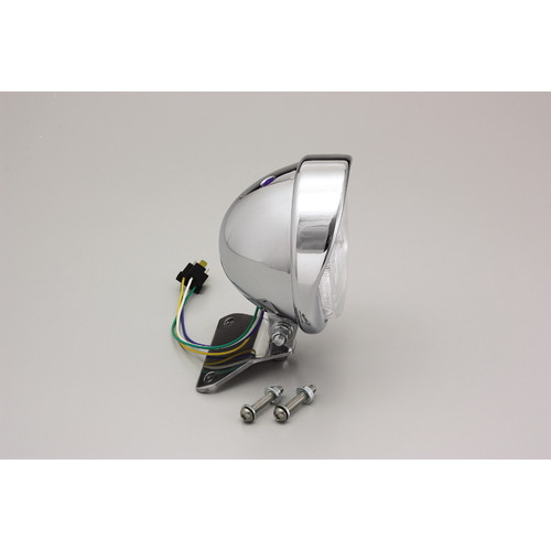 HA5634 5.5ベーツバイザーTYPEヘッドライトkit クロームメッキ - バイク