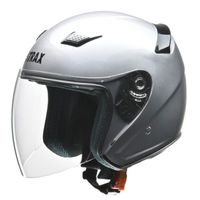 STRAX(ストラックス) SJ-8 ジェットヘルメット シルバー L - バイク
